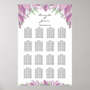 Blumenübersicht 16 Tischplakette Poster