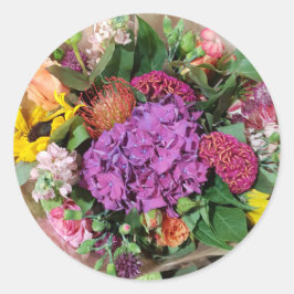 Blumenübersicht Runder Aufkleber