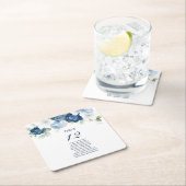 Blumenübersicht Tischnummer 12 Sitzplakette Rechteckiger Pappuntersetzer (Vor Ort)