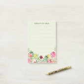 Blumenüberzug Personalisiert, um Hinweise anzugebe Post-it Klebezettel (Auf Schreibtisch)