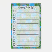 Blumenüberzug Post-it Klebezettel (Vorderseite)