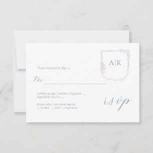 Blumenüberzug von Arms Boho Wreath Wedding RSVP Ca Karte