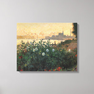 Blumenufer, Argenteuil - Claude Monet Leinwanddruck