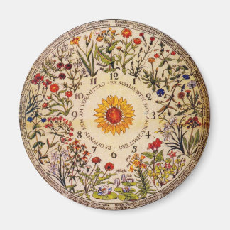 Blumenuhr Blume Clock Magnet