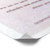 Blumenuhr-Blume Poster (Ecke)