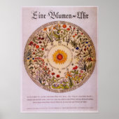 Blumenuhr-Blume-Uhr-Poster2 Poster (Vorne)