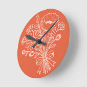 Blumenuhr-Design Runde Wanduhr (Winkel)