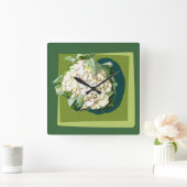 Blumenuhr Quadratische Wanduhr (Zuhause)