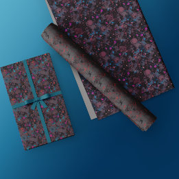 Blumenumhüllungspapier - dunkles Design der Abstra Geschenkpapier Set