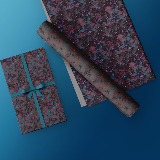 Blumenumhüllungspapier - dunkles Design der Abstra Geschenkpapier Set