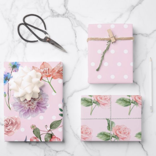 Blumenumhüllungspapier für jeden Anlass Geschenkpapier Set (Vorderseite)