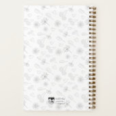 Blumenumriss-Notizbuch Notizblock (Rückseite)