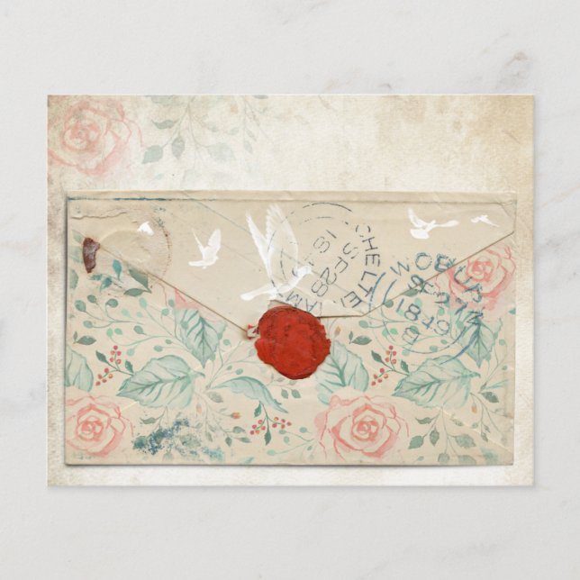 Blumenumschlag Collage Scrapbook Papier (Vorderseite)