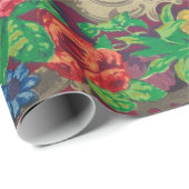 Blumenumschlag oder Dekoupage-Papier Geschenkpapier (Rolleneckpunkt)