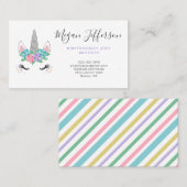 Blumenunicorn-Mama-nennende Karte (Vorne/Hinten)