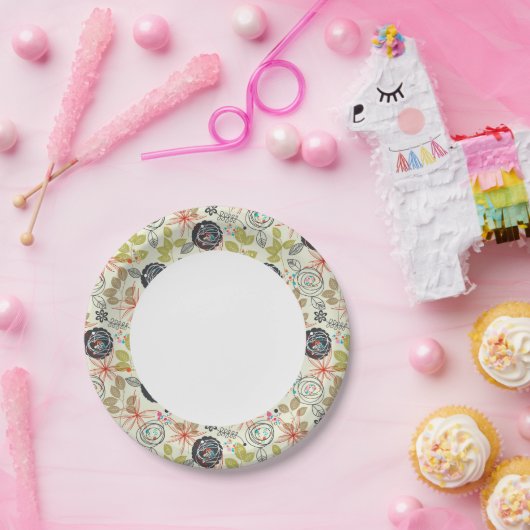 Blumenuntergrund 2 pappteller (Party)