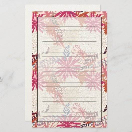 Blumenuntergrund 3 briefpapier (Vorne/Hinten)