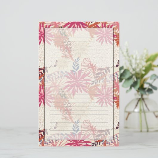 Blumenuntergrund 3 briefpapier (Stehend Vorderseite)