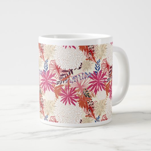 Blumenuntergrund 3 Jumbo-Tasse (Vorderseite Rechts)