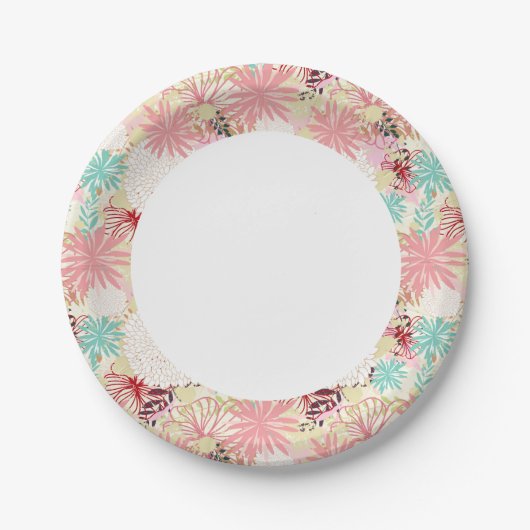 Blumenuntergrund 4 pappteller (Vorderseite)