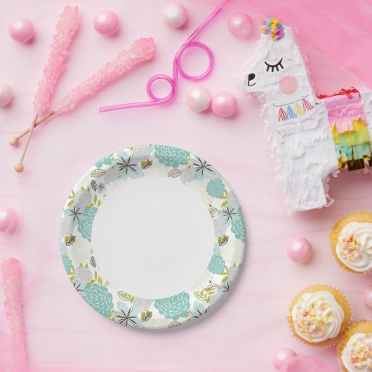 Blumenuntergrund 5 pappteller (Party)