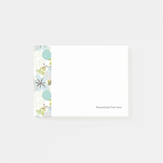 Blumenuntergrund 5 post-it klebezettel (Vorderseite)