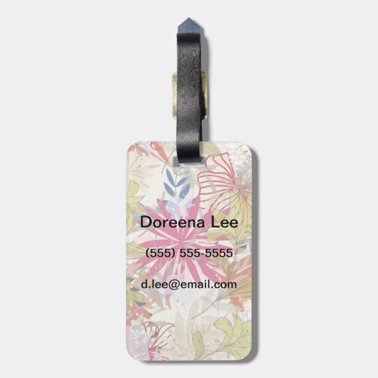 Blumenuntergrund 6 gepäckanhänger (Rückseite vertikal)