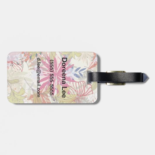 Blumenuntergrund 6 gepäckanhänger (Rückseite horizontal)