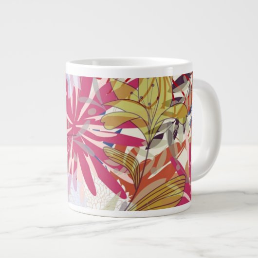 Blumenuntergrund 6 Jumbo-Tasse (Vorderseite Rechts)