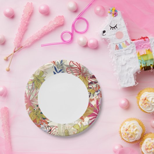 Blumenuntergrund 6 pappteller (Party)