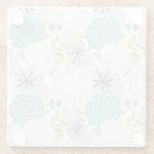 Blumenuntergrund Glasuntersetzer (Rückseite)