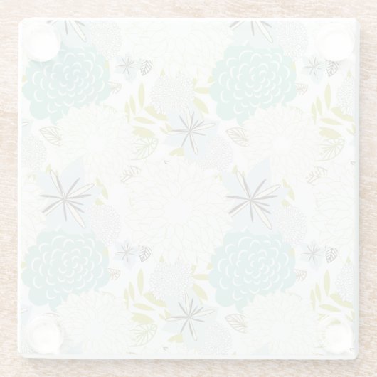 Blumenuntergrund Glasuntersetzer (Rückseite)