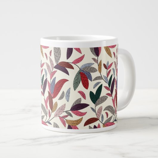 Blumenuntergrund Jumbo-Tasse (Vorderseite Rechts)