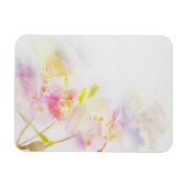 Blumenuntergrund mit Aquarellfarben-Blume Magnet (Horizontal)