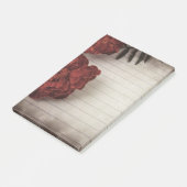 Blumenuntergrund mit Papierverschluss Post-it Klebezettel (angewinkelt)