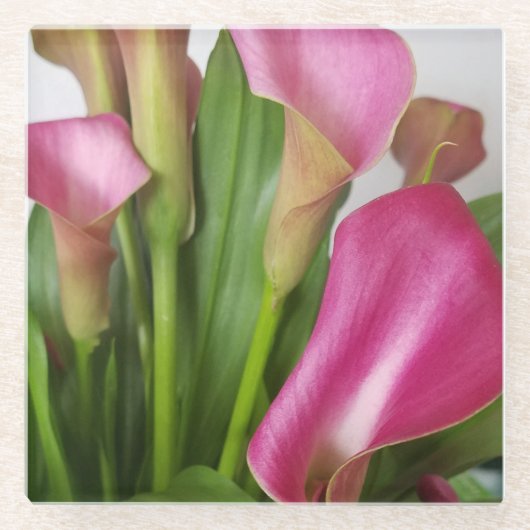 Blumenuntersetzer Glasuntersetzer (Vorderseite)