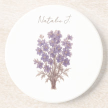 Blumenuntersetzer, personalisierter Rittersporn