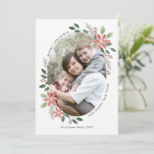 Blumenurlaub - Weihnachts-Fotokarte Feiertagskarte (Stehend Vorderseite)