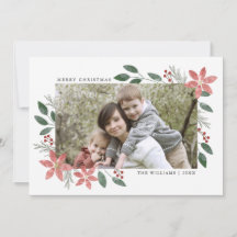 Blumenurlaub - Weihnachts-Fotokarte