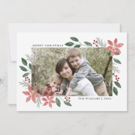 Blumenurlaub - Weihnachts-Fotokarte Feiertagskarte