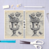 Blumenurn mit Vogel & Biene Seidenpapier (Handwerk)