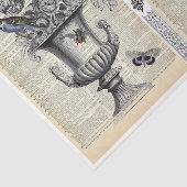 Blumenurn mit Vogel & Biene Seidenpapier (Ausschnitt)