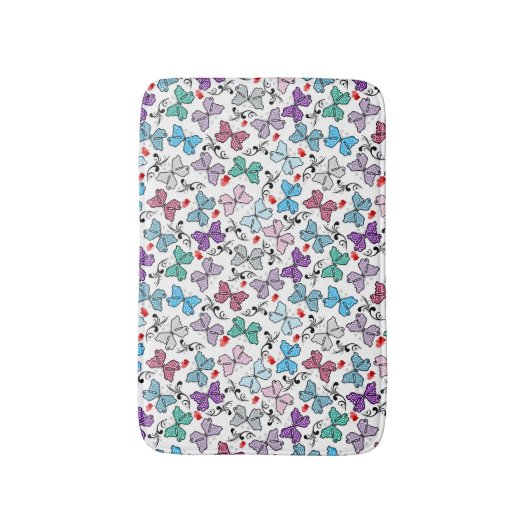 BlumenValentinsgruß-Muster Badematte (Vorderseite Vertikal)