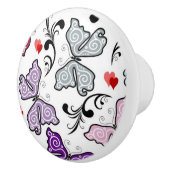 BlumenValentinsgruß-Muster Keramikknauf (Rechts)