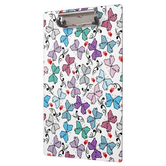 BlumenValentinsgruß-Muster Klemmbrett (Links)