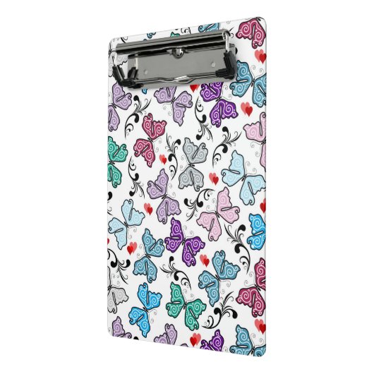 BlumenValentinsgruß-Muster Mini Klemmbrett (Gewinkelt2)