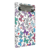 BlumenValentinsgruß-Muster Mini Klemmbrett (Schrägansicht)