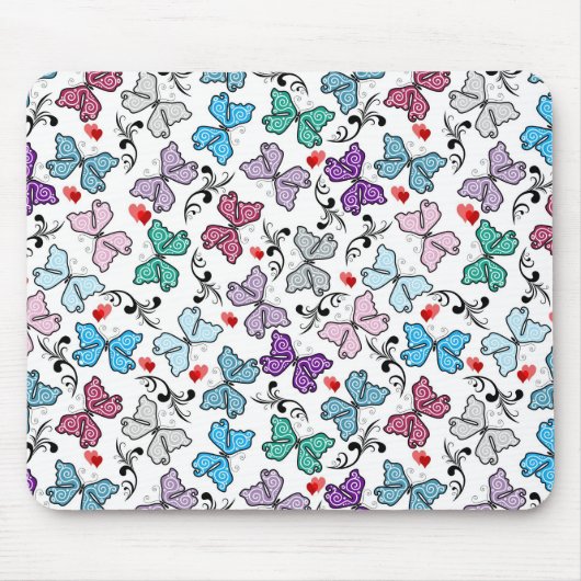 BlumenValentinsgruß-Muster Mousepad (Vorne)