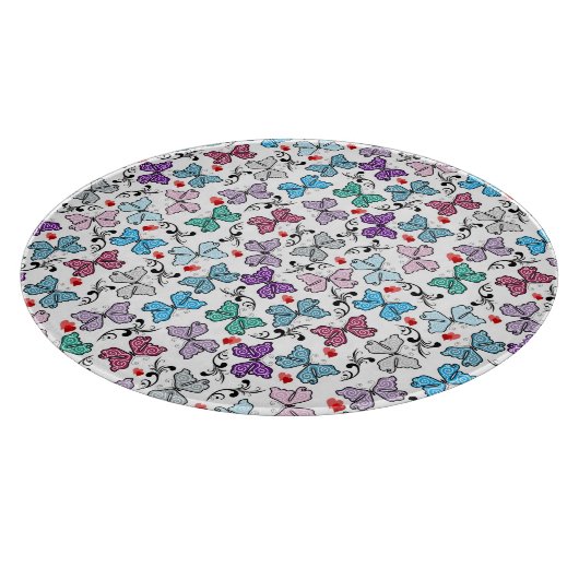 BlumenValentinsgruß-Muster Schneidebrett (Ecke)