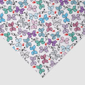 BlumenValentinsgruß-Muster Seidenpapier (Ausschnitt)